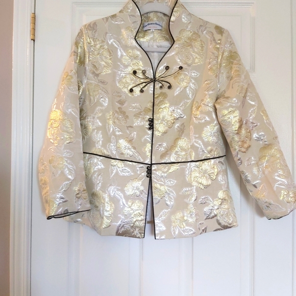 Brocade asian blazer size L - Picture 1 of 8